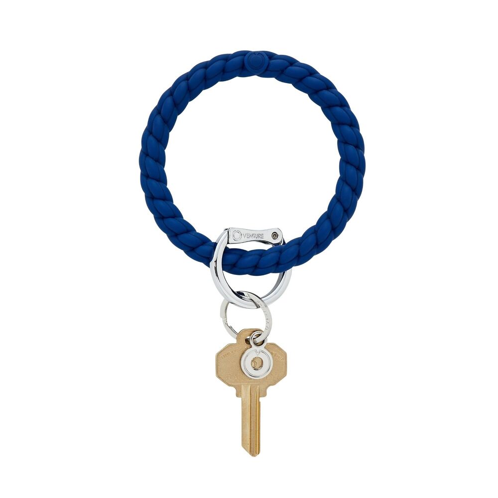 6590 Silicone Big O Key Ring – Braided Navy Bracelet Keychain | Stocking